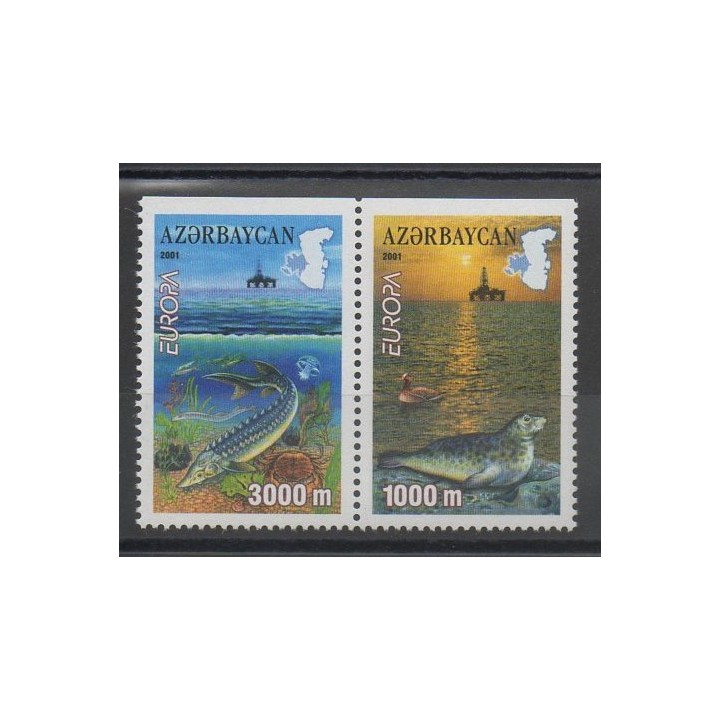 Timbres - animaux divers - Azerbaïdjan - 2001- No 417a/418a