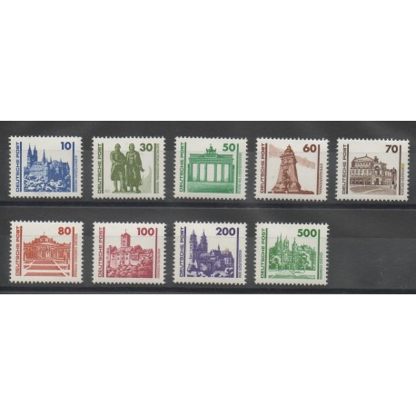 Allemagne orientale (RDA) - 1990- No 2947/2955 - Monuments