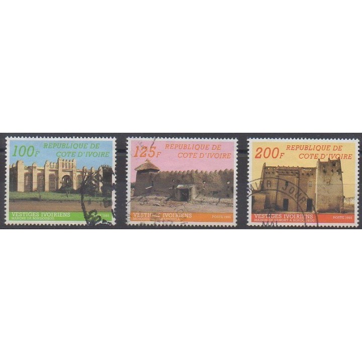 Acheter cette série de timbres de la Côte d'Ivoire de l'année 1985 (No 710A/710C). - Oblitéré