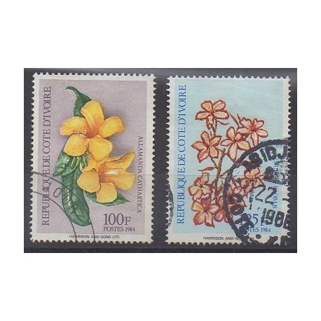 Côte d'Ivoire - 1984 - No 701E/701F - Fleurs - Oblitérés