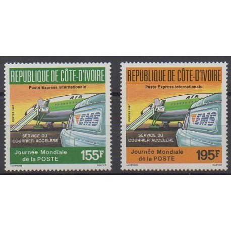 Côte d'Ivoire - 1987 - No 795/796 - Service postal