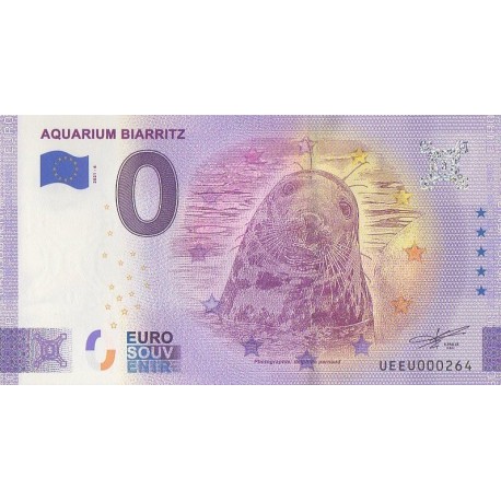Euro banknote memory - 64 - Aquarium Biarritz - 2021-6 - Nb 264