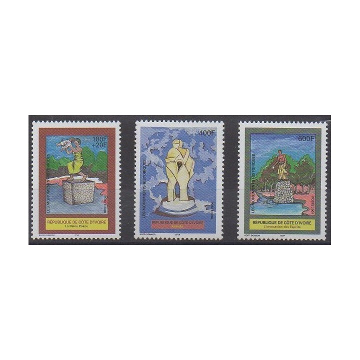 Buy this set of stamps of Ivory Coast of the year 2000 (Nb 1070/1072).