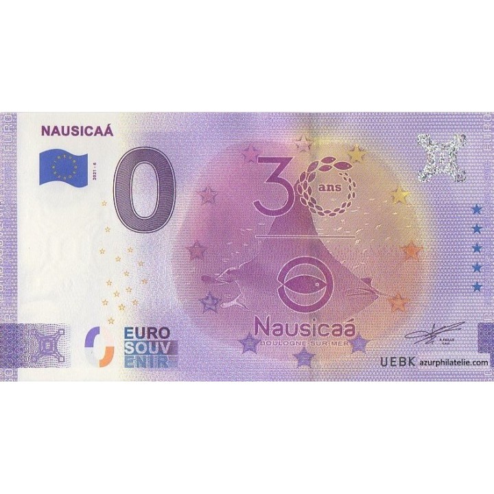Billet souvenir touristique - 2021-6 - Nausicaá - (Pas-de-Calais)