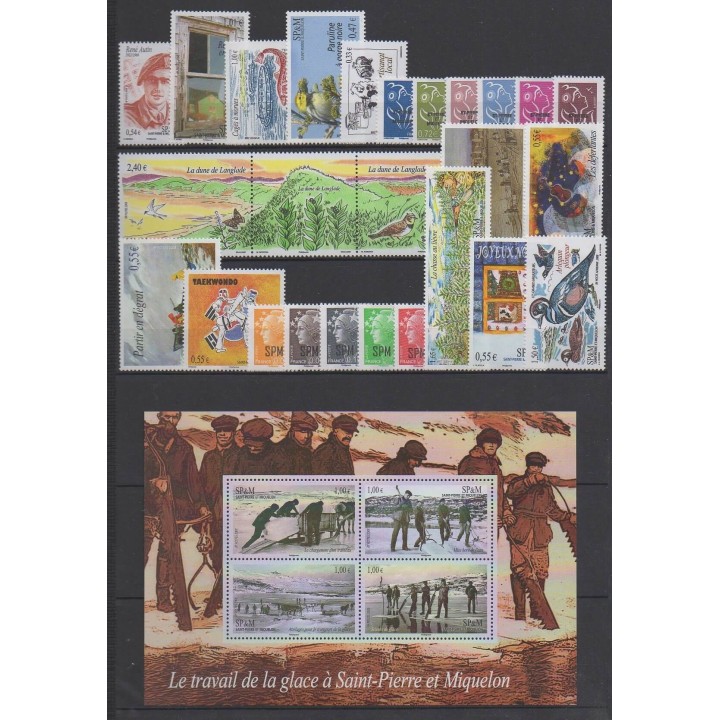 Buy the stamps and the souvenir sheet of Saint-Pierre et Miquelon of the year 2008 (Nb 911/938 - BF13 - PA88).