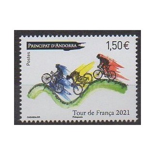 Acheter ce timbre d'Andorre français de l'année 2021 (Tour de France).