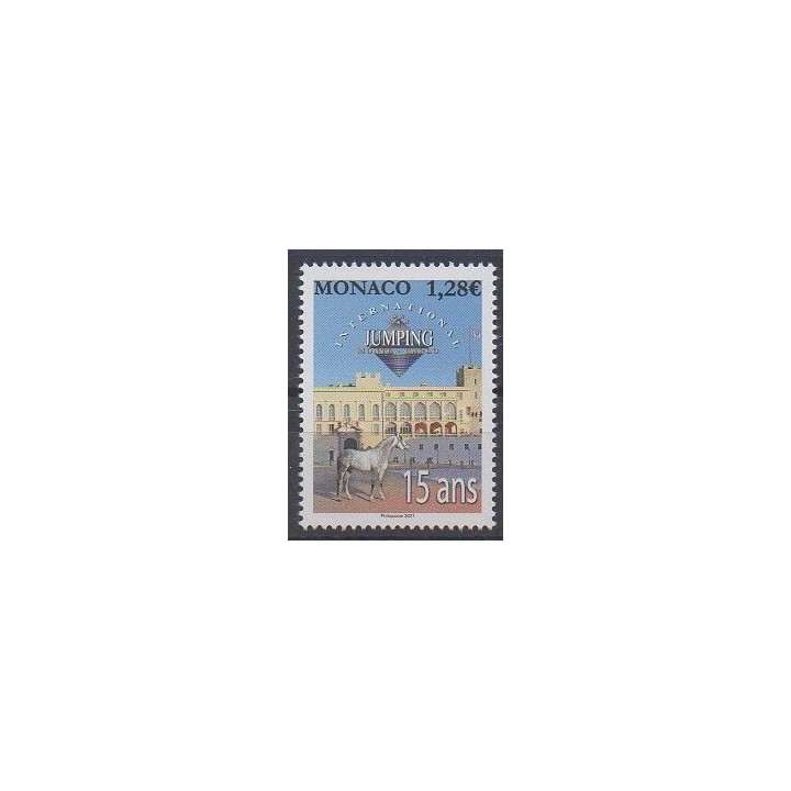 Acheter ce timbre de Monaco de l'année 2021 (Jumping international).