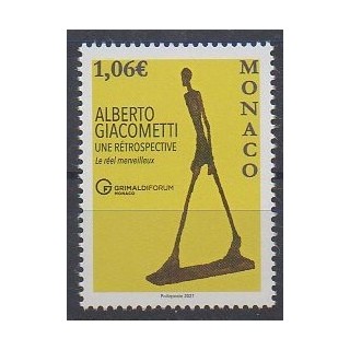 Buy this stamp of Monaco of the year 2021 (Alberto Giacometti).