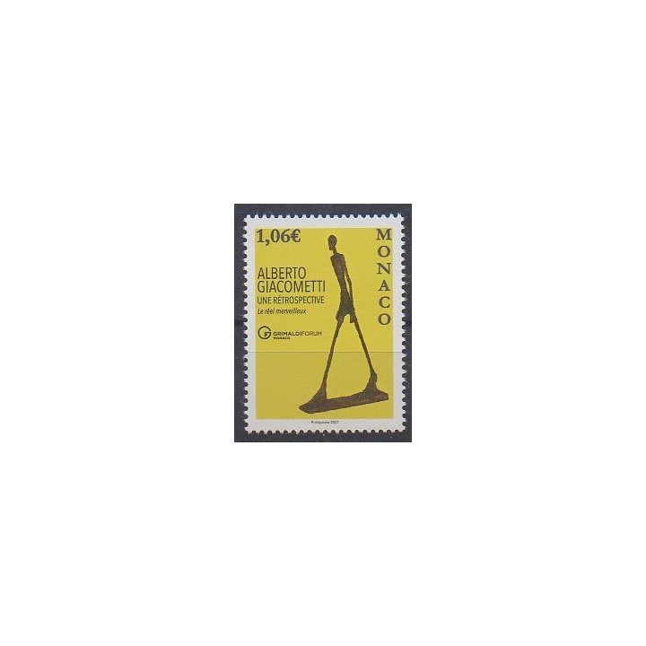 Buy this stamp of Monaco of the year 2021 (Alberto Giacometti).