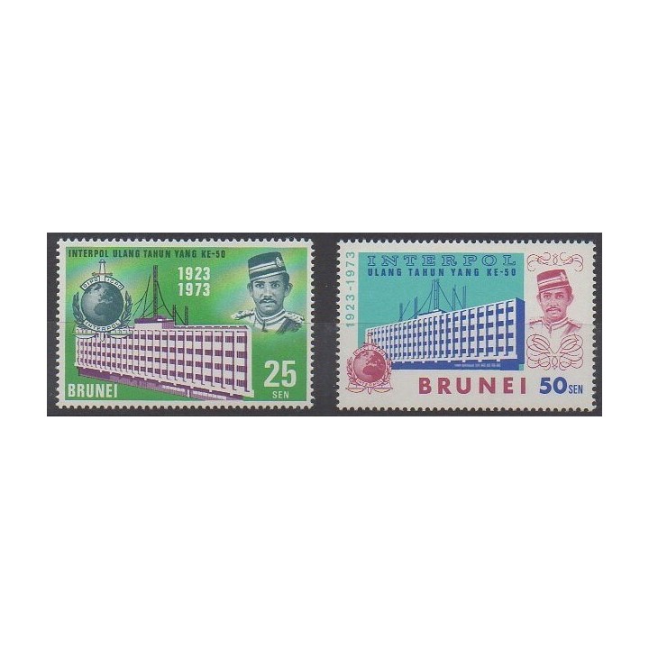 Buy this set of stamps of Brunei of the year 1973 (Nb 184/185).