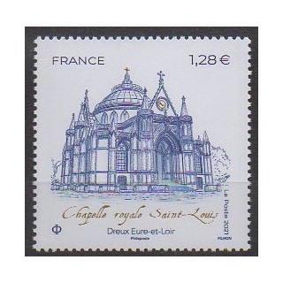 Buy this stamp of France of the year 2021 (Chapelle Saint-Louis).