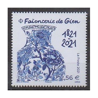 Buy this stamp of France of the year 2021 (Faïencerie de Gien).