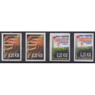 Buy this set of stamps of Bosnia and Herzegovina of the year 2008 (Nb TB25/26-TB25a/26a).