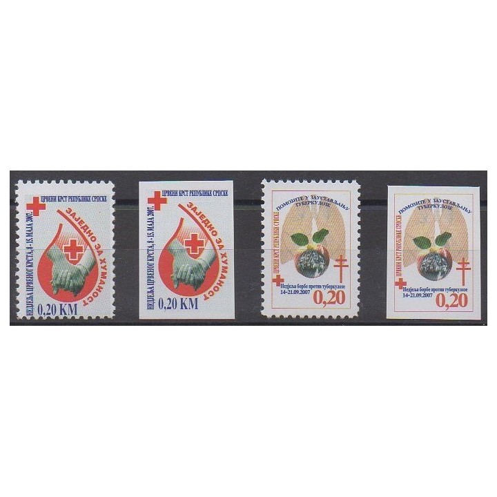 Acheter cette série de timbres de Bosnie-Herzégovine République Serbe de l'année 2007 (No TB23/24 - TB23a/24a).