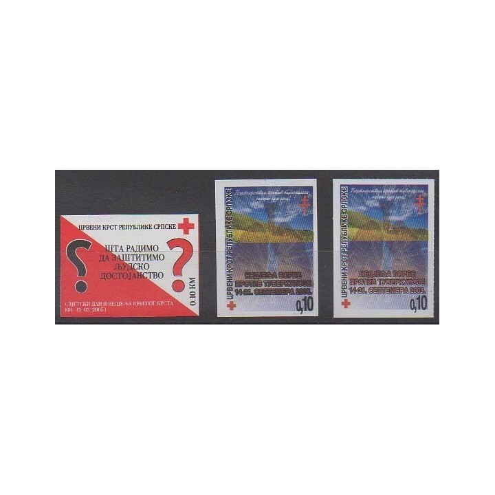 Buy this set of stamps of Bosnia and Herzegovina of the year 2005 (Nb TB19/20 - TB20a).