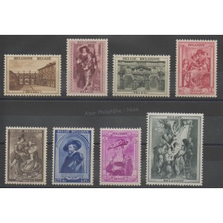 Timbres - peinture - Belgique - 1939- No 504/511