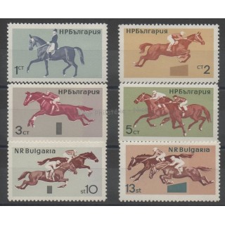 Timbres - chevaux - Bulgarie - 1965- No 1356/1361
