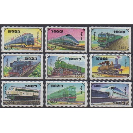 Mongolia - 1997 - Nb 2132/2140 - Trains