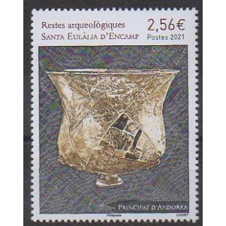 Acheter ce timbre d'Andorre français de l'année 2021 (Restes archéologiques).