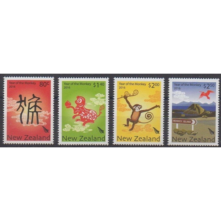 Acheter cette série de timbres de Nouvelle-Zélande de l'année 2016 (No 3163/3166).