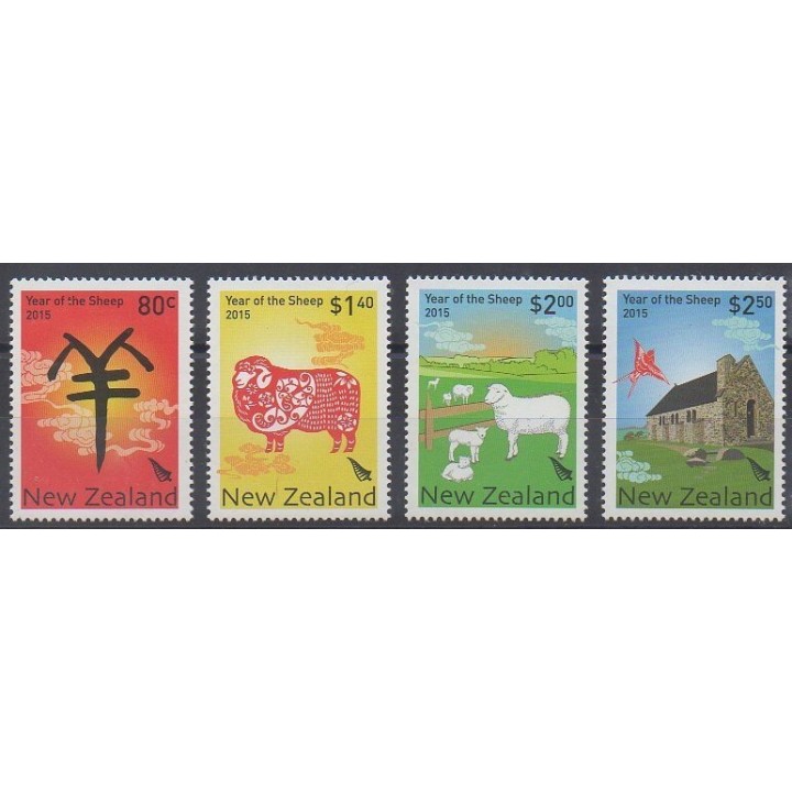 Acheter cette série de timbres de Nouvelle-Zélande de l'année 2015 (No 3066/3069).