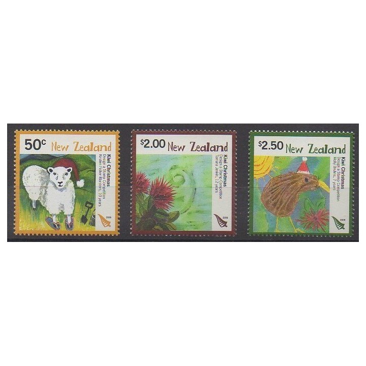 Buy this set of stamps of New Zealand of the year 2008 (Nb 2454/2456).