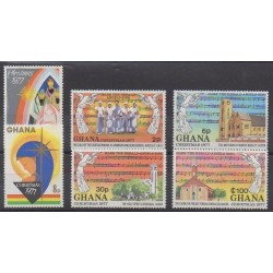 Ghana - 1977 - Nb 597/602 - Music - Christmas