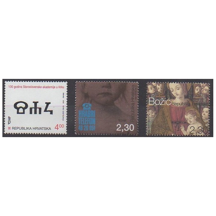 Buy this set of stamps of Croatia of the year 2002 (Nb 589/591).
