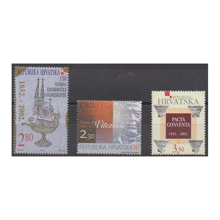 Buy this set of stamps of Croatia of the year 2002 (Nb 595/597).
