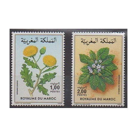 Maroc - 1986 - No 1008/1009 - Fleurs