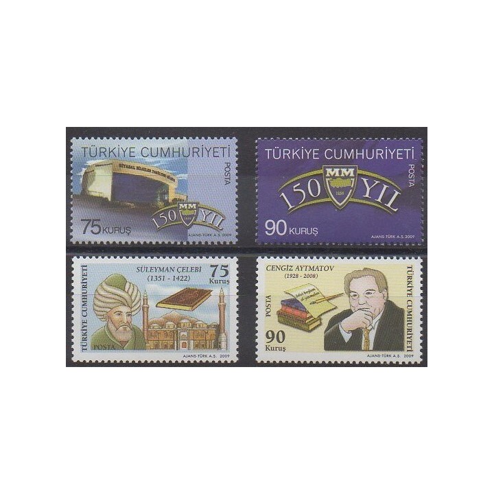 Acheter cette série de timbres de Turquie de l'année 2009 (No 3469/3472).