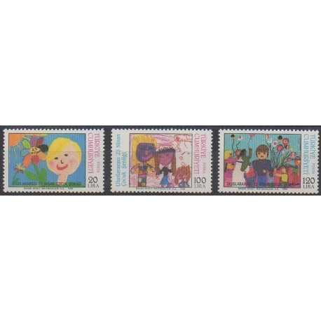 Turkey - 1986 - Nb 2491/2493 - Children's drawings