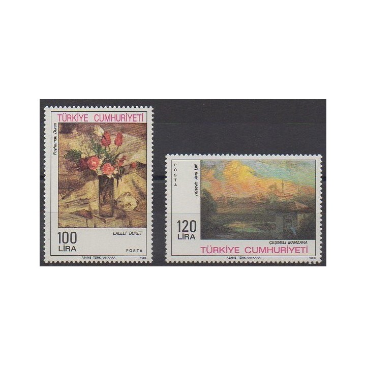 Acheter cette série de timbres de Turquie de l'année 1986 (No 2515/2516).