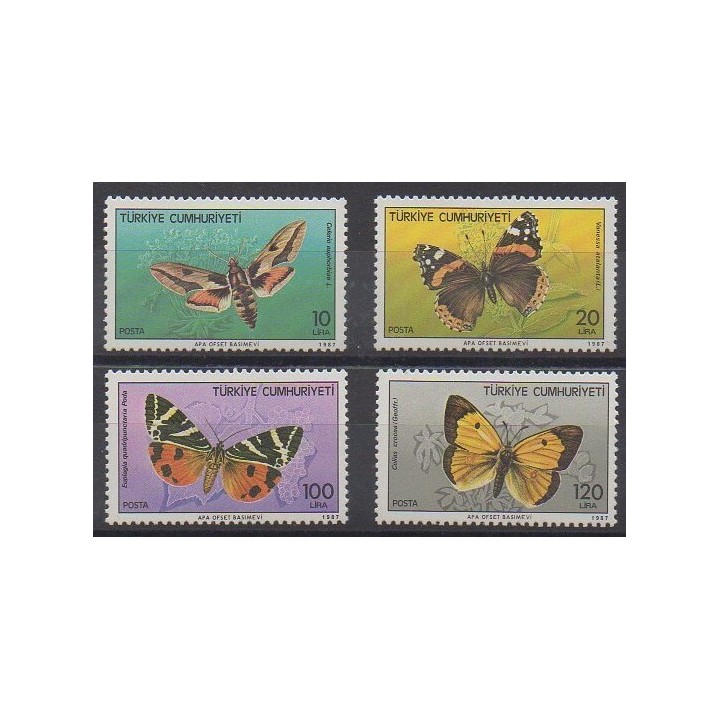 Acheter cette série de timbres de Turquie de l'année 1987 (No 2525/2528).