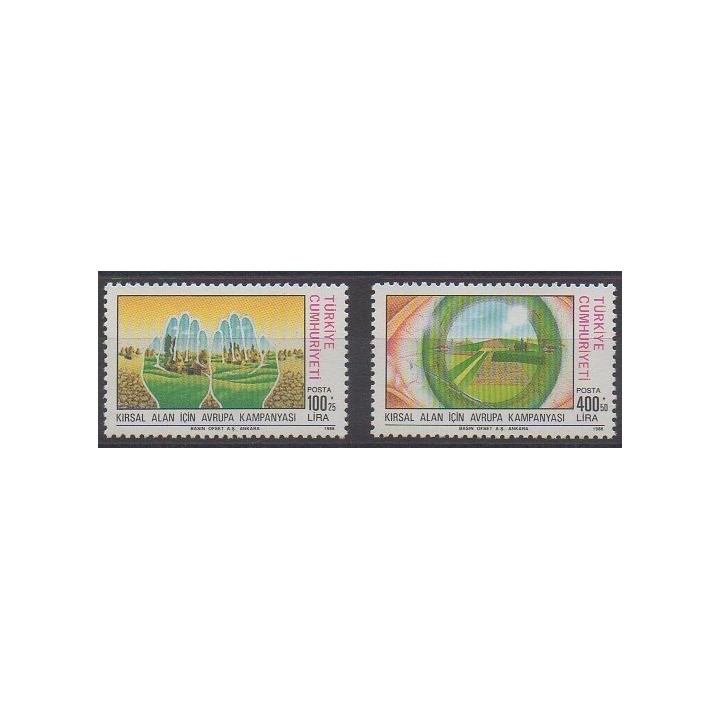 Acheter cette série de timbres de Turquie de l'année 1988 (No 2578/2579).