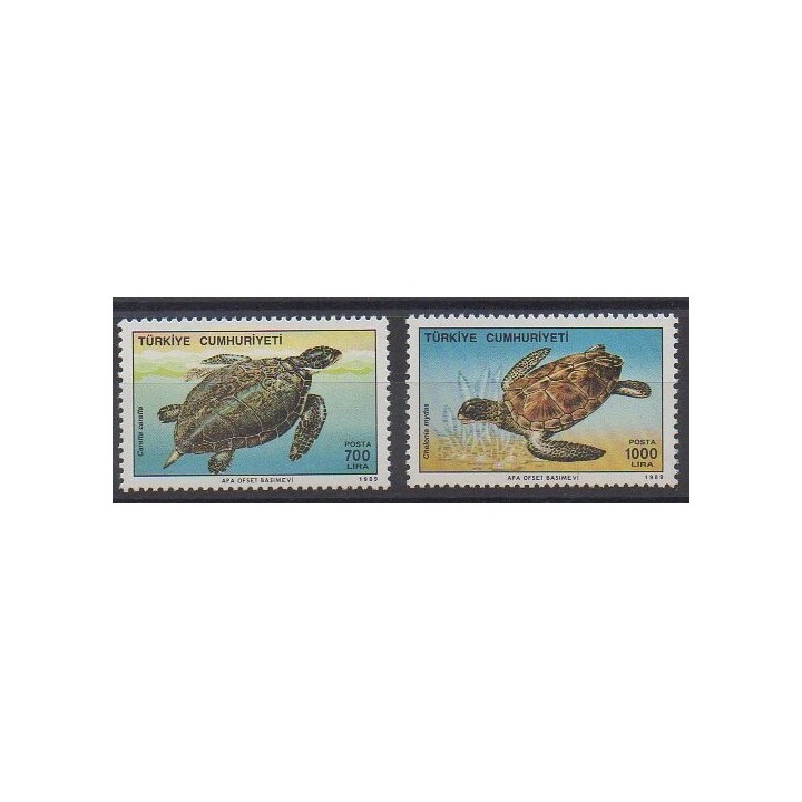 Buy this set of stamps of Turkey of the year 1989 (Nb 2619/2620).