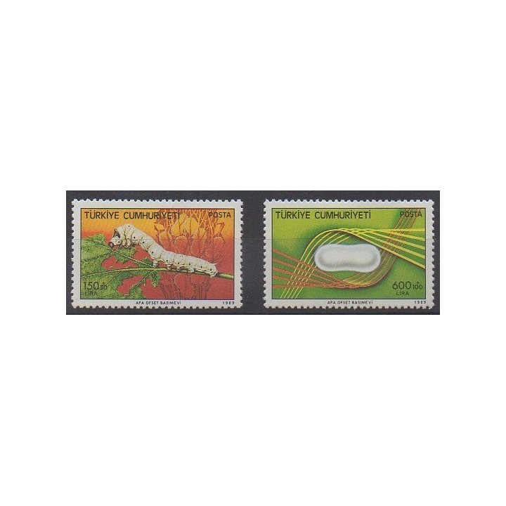 Acheter cette série de timbres de Turquie de l'année 1989 (No 2600/2601).