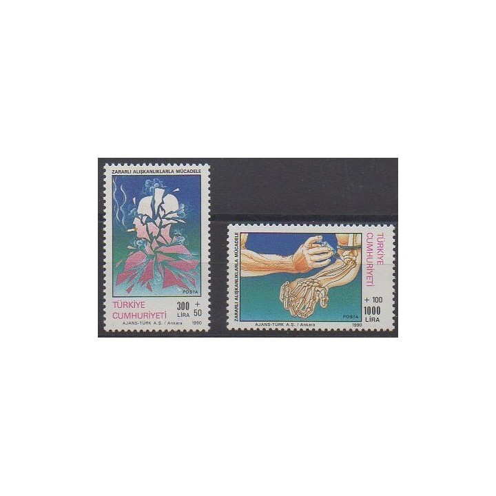 Acheter cette série de timbres de Turquie de l'année 1990 (No 2646/2647).