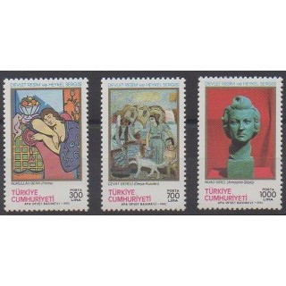 Acheter cette série de timbres de Turquie de l'année 1990 (No 2655/2657).