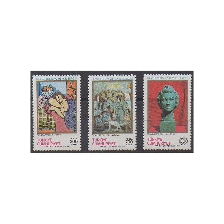 Acheter cette série de timbres de Turquie de l'année 1990 (No 2655/2657).