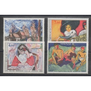 Timbres - peinture - Monaco - 1980- No 1241/1244
