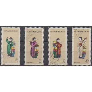 Acheter cette série de timbres du Vietnam du nord de l'année 1961 (No 247/250). - Oblitéré