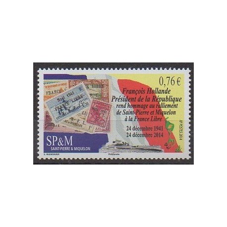 Saint-Pierre and Miquelon - 2014 - Nb 1123 - Second World War