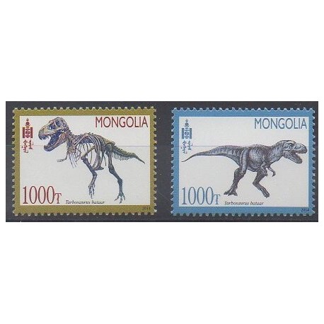 Mongolie - 2014 - No 2997/2998 - Animaux préhistoriques