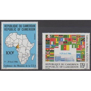 Buy this set of stamps of Cameroon of the year 1986 (Nb 789/790).