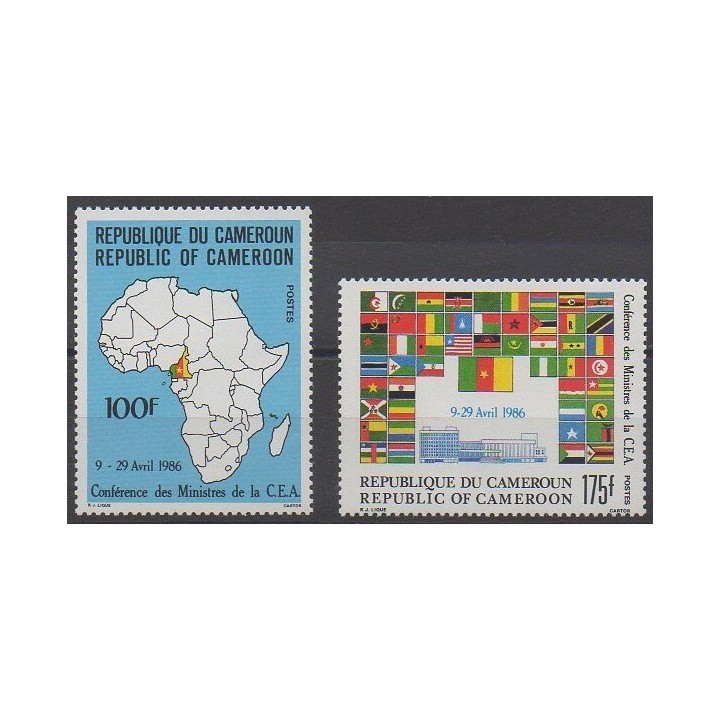 Acheter cette série de timbres du Cameroun de l'année 1986 (No 789/790).