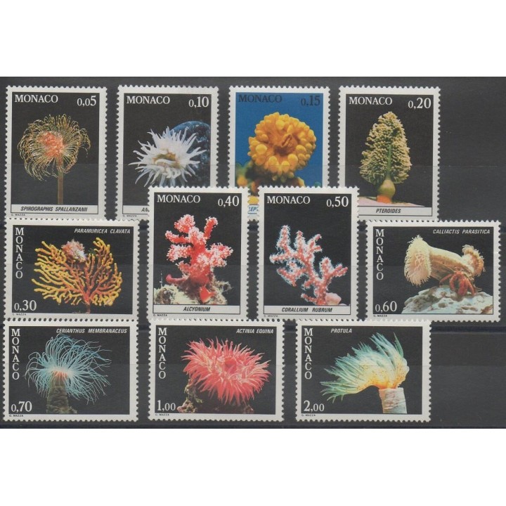Timbres - vie marine - Monaco  - 1980 - No 1253/1263
