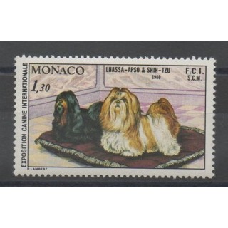 Timbres - chiens - Monaco  - 1980 - No 1232