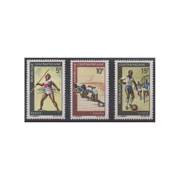 Acheter cette série de timbres de la République Centrafricaine de l'année 1969 (No 115/117).