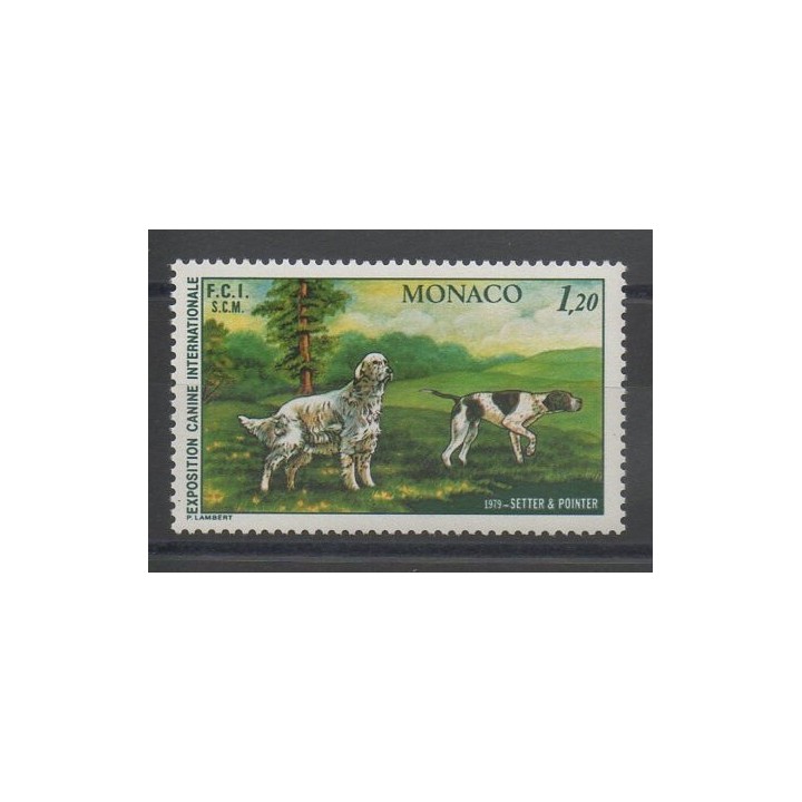 Timbres - chiens - Monaco  - 1979 - No 1208